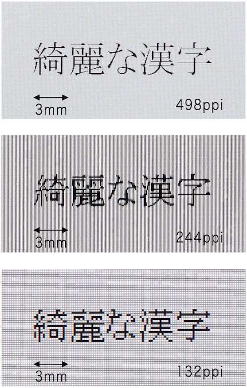 CJK characters at 498, 244, and 132 PPI