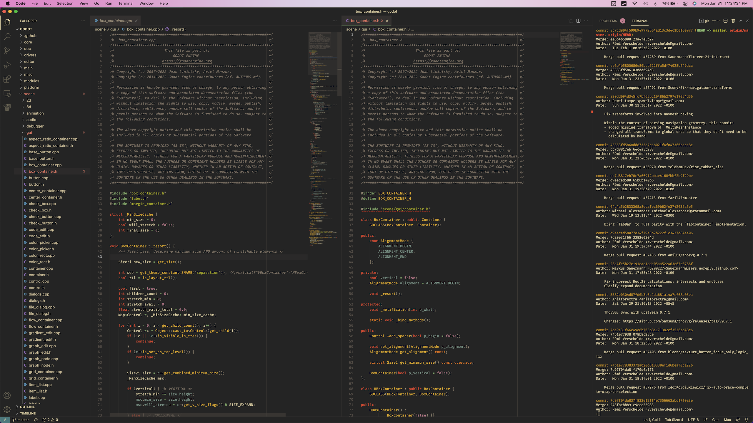 Screenshot of Visual Studio Code on a 1440p workspace